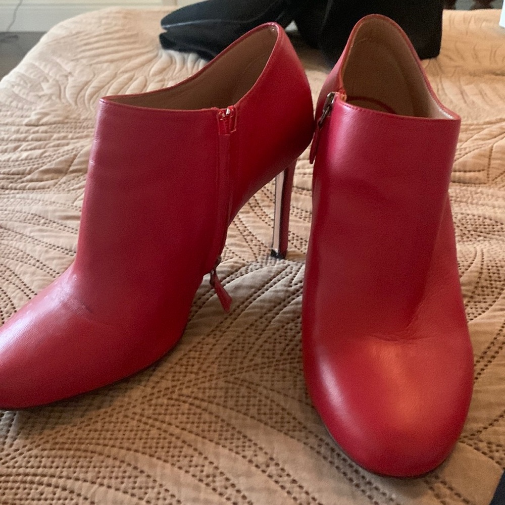 Samuele Failli red high heel ankle boots size 38.5